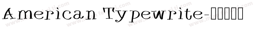 American Typewrite字体转换